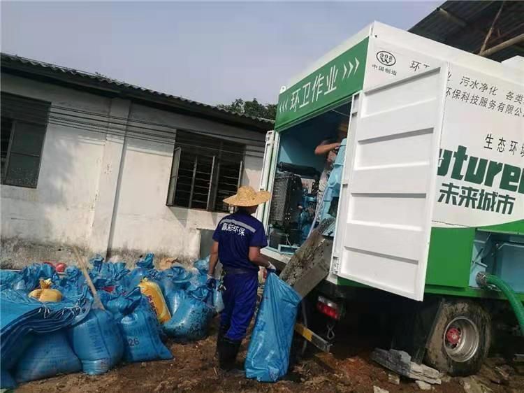 河源工业污泥压干处理